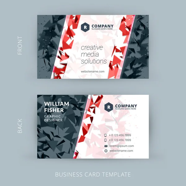 Creatief en schoon Vector Business Card sjabloon — Stockvector