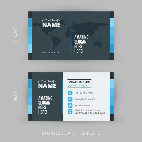 Creatief en schoon Vector Business Card sjabloon — Stockvector