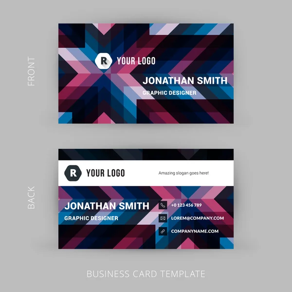 Creatief en schoon Vector Business Card sjabloon — Stockvector