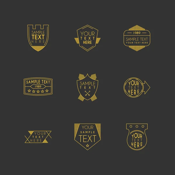 Ensemble d'étiquettes vintage Hipster, logotypes, insignes, insignes pour votre entreprise — Image vectorielle