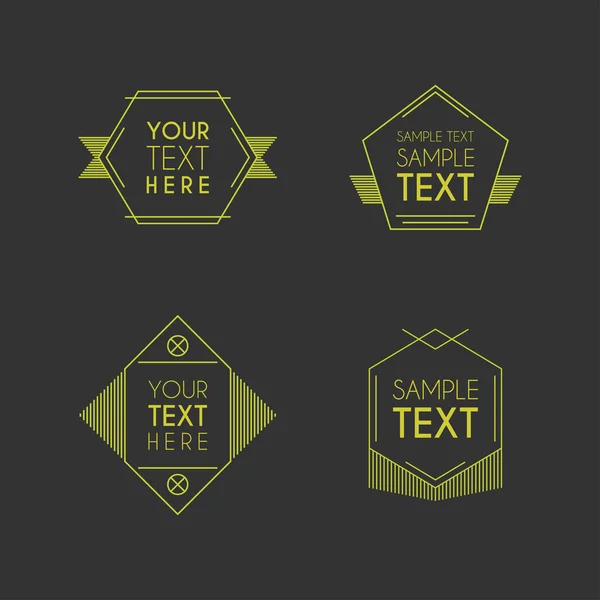 Set de Etiquetas Hipster Vintage, Logotipos, Insignias, Insignias para su Negocio — Vector de stock