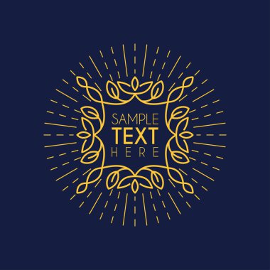 Vektör hat sanat çiçek dekorasyon çerçeve. Tasarım şablonu