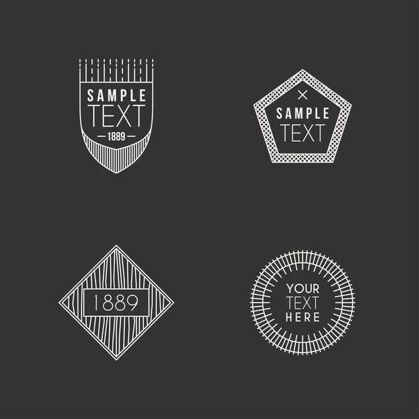 Ensemble d'étiquettes vintage Hipster, logotypes, insignes, insignes pour votre entreprise — Image vectorielle