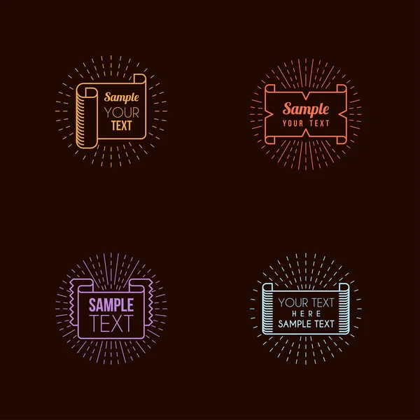 Set de Etiquetas Hipster Vintage, Logotipos, Insignias, Insignias para su Negocio — Archivo Imágenes Vectoriales