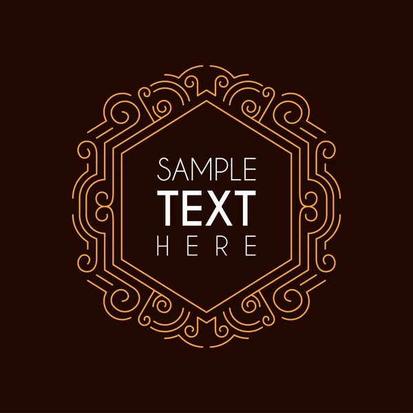 Soyut vektör hat sanat çiçek dekorasyon çerçeve. Tasarım şablonu