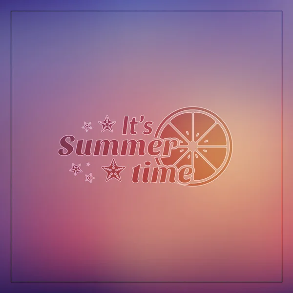 Étiquette vintage d'été rétro sur fond coloré. Paradis tropical, vacances à la plage, aventure et voyage — Image vectorielle