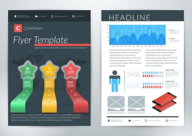 Vektör iş el ilanı veya poster şablonu infographics ile