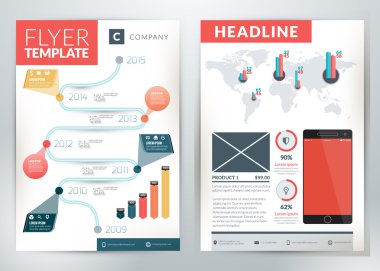 Vektör iş el ilanı veya poster şablonu infographics ile