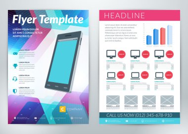 Vektör iş el ilanı veya poster şablonu infographics ile