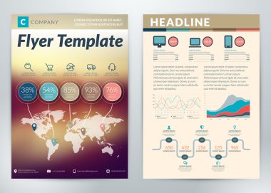 Vektör iş el ilanı veya poster şablonu infographics ile