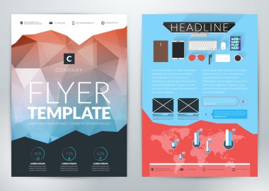 Vektör iş el ilanı veya poster şablonu infographics ile