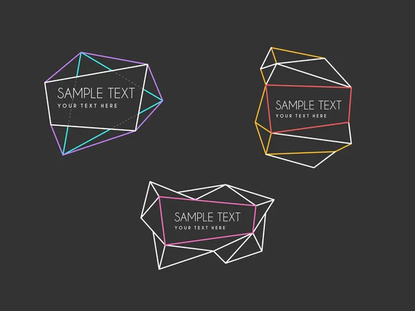 soyut geometrik vektör hat sanat dekorasyon çerçeve kümesi. tasarım şablonu