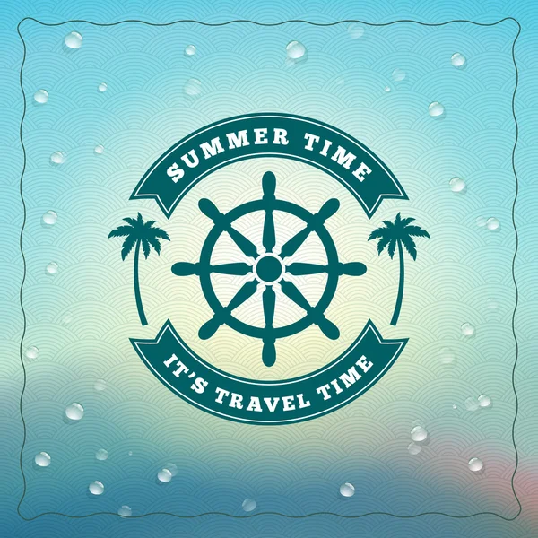 Retro yaz tatil hipster etiket. vektör tasarım öğeleri coloful yaz zemin üzerine — Stok Vektör