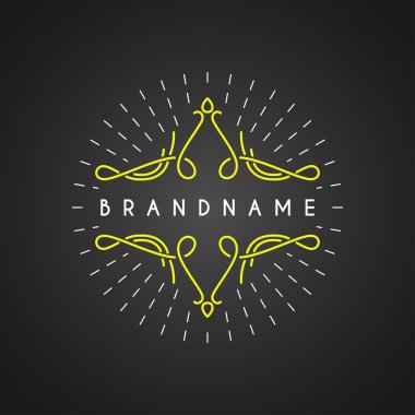 vektör vintage etiket, logo, amblem, işiniz için rozet