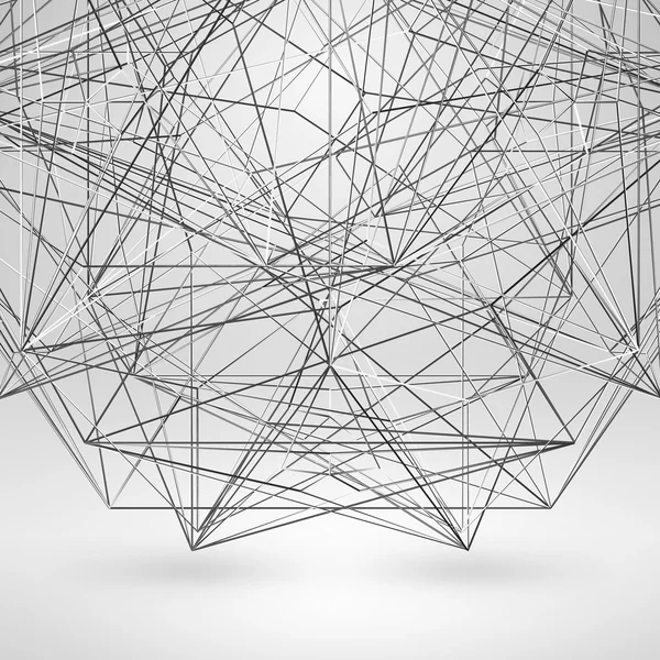 Wireframe Polygonal Element. Vektor Abstrakt baggrund med tynde linjer – Stock-vektor