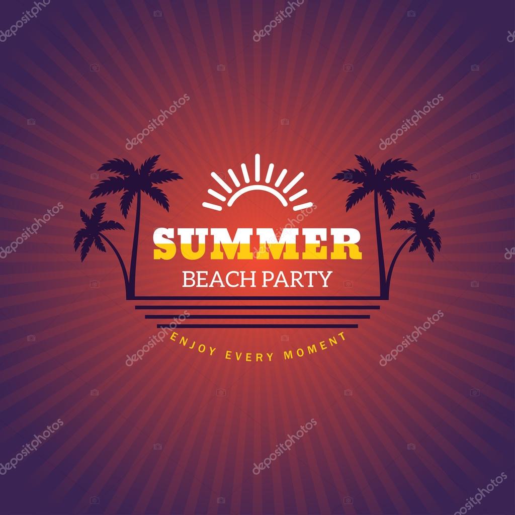 Retro Summer Holidays Vintage Label. Vector Design Elements