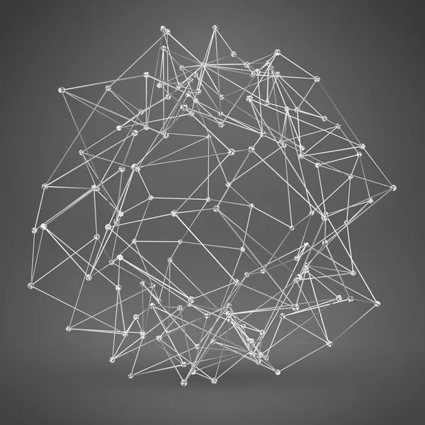 Élément polygonal Wireframe. Contexte abstrait avec diamants — Image vectorielle