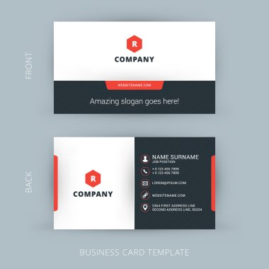 Vector Modern Creative and Clean Business Card Template clipart