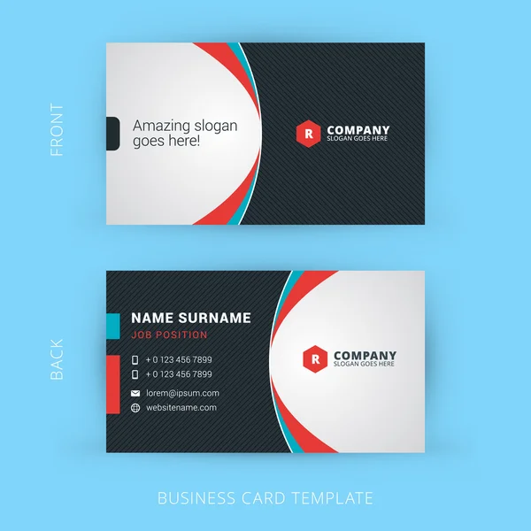 Vector Modern Creative and Clean Business Card Template — Stock Vector