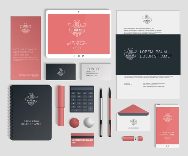 Vector Corporate Identity Template Design with Logotype — Διανυσματικό Αρχείο