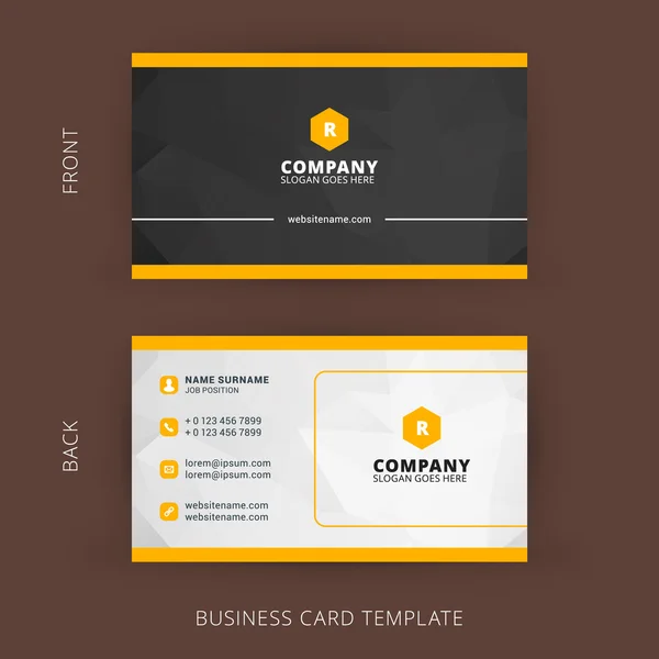 Creatief en schoon Vector Business Card sjabloon — Stockvector