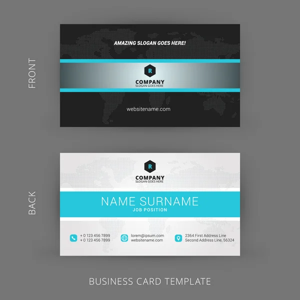 Creatief en schoon Vector Business Card sjabloon — Stockvector