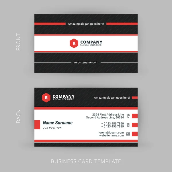 Creative and Clean Vector Business Card Template — Stock Vector