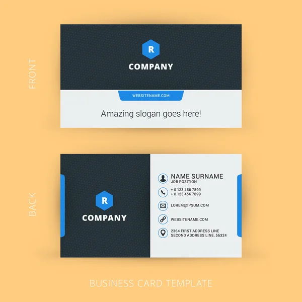 Creatief en schoon Vector Business Card sjabloon — Stockvector