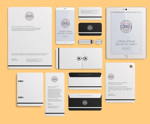 Modern Corporate Identity Template Design with Logotype — Wektor stockowy