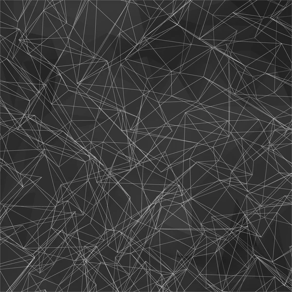 Drahtgestell polygonales Element. abstrakter Hintergrund mit verbundenen Linien und Punkten — Stockvektor