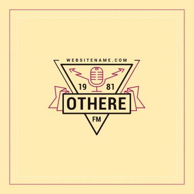 Vintage Label, Logotype, Badge for Business. Thin Line Design Template