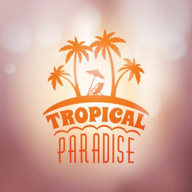 Vintage Hipster yaz tatilleri etiket veya rozeti. Vektör tasarım öğesi Coloful yaz zemin üzerine