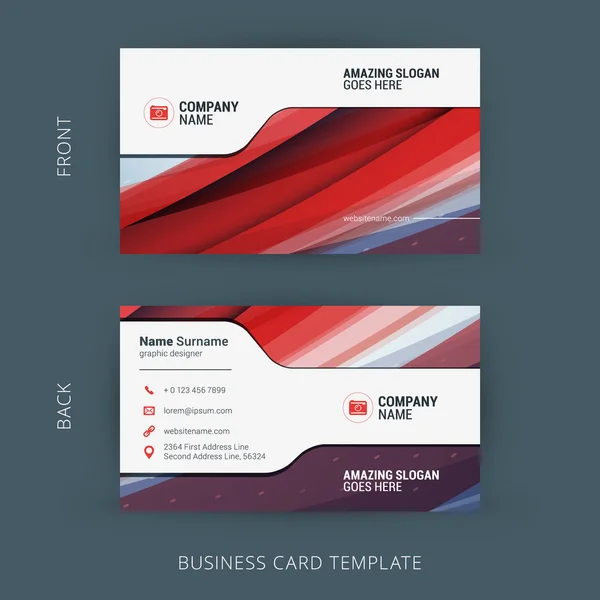 Vector Creative Business Card Template with Abstract Background — ストックベクタ