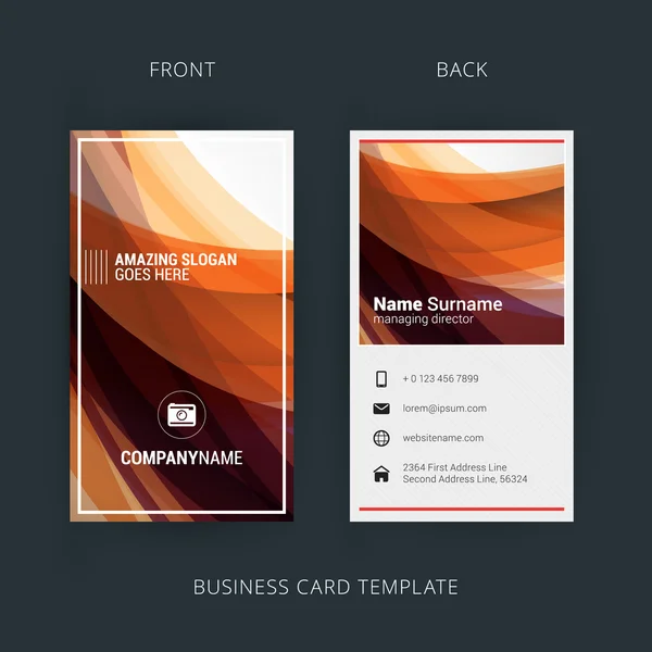 Vector Creative Business Card Template with Abstract Background — Stockvector