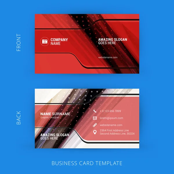 Vector Creative Business Card Template with Abstract Background — Stockvector