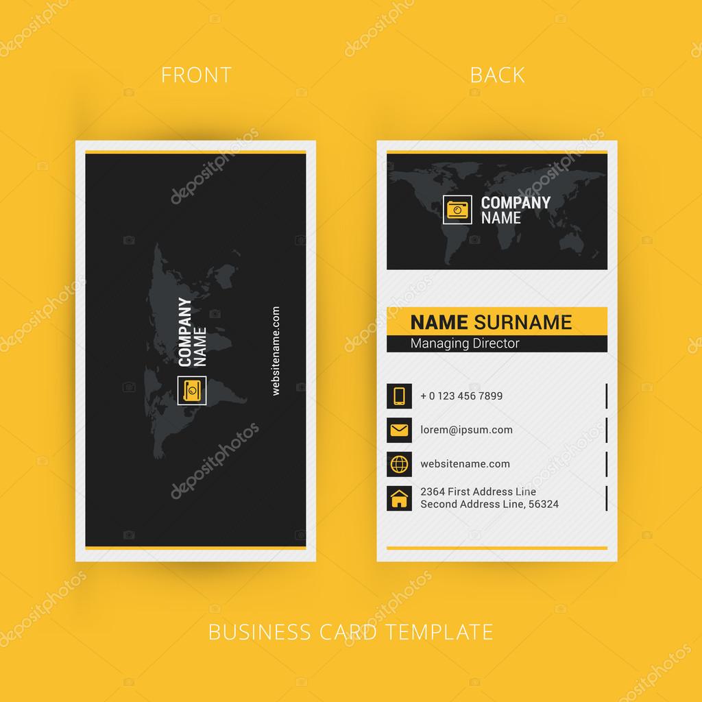 Vector Modern Creative and Clean Business Card Template. Flat Design