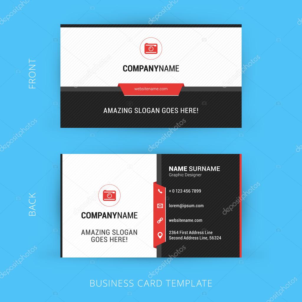 Vector Modern Creative and Clean Business Card Template. Flat Design