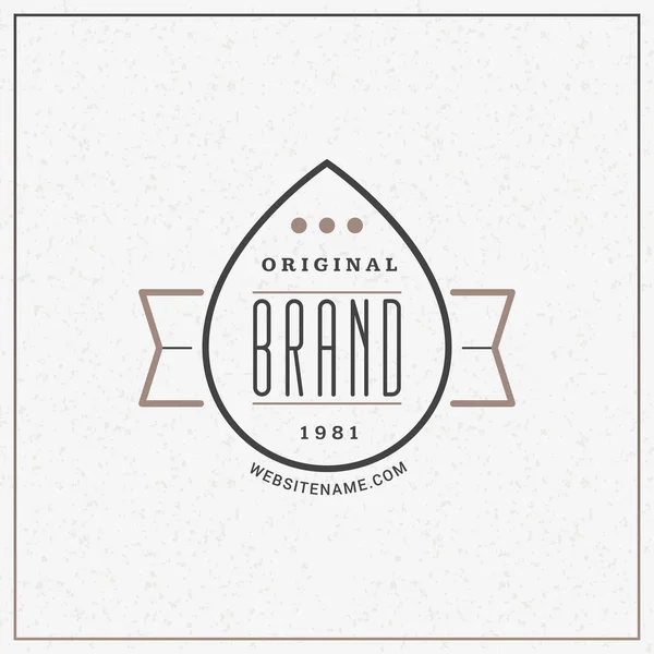 Modelo de Logotipo de Hipster Vintage Minimal e Limpo —  Vetores de Stock