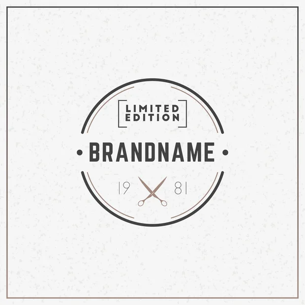Minimal and Clean Vintage Hipster Logotype Template — Stock Vector