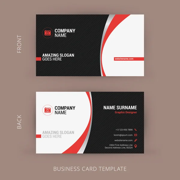 Creative and Clean Business Card Template — Stock Vector