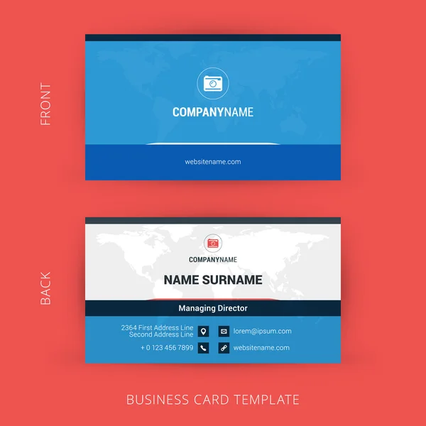 Creative and Clean Business Card Template — Stock Vector