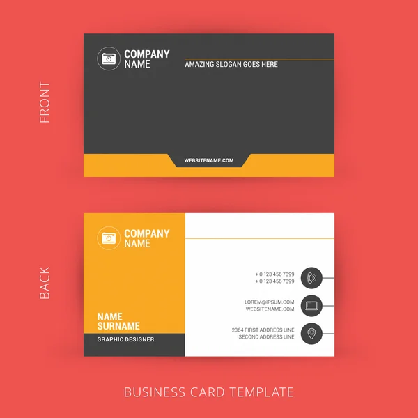 創造的なビジネス カード テンプレート — ストックベクタ