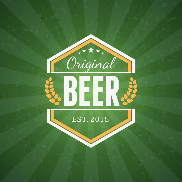Ретро Винтажное Пиво Логотип Дизайн Элемент. Векторная миграция — стоковый вектор