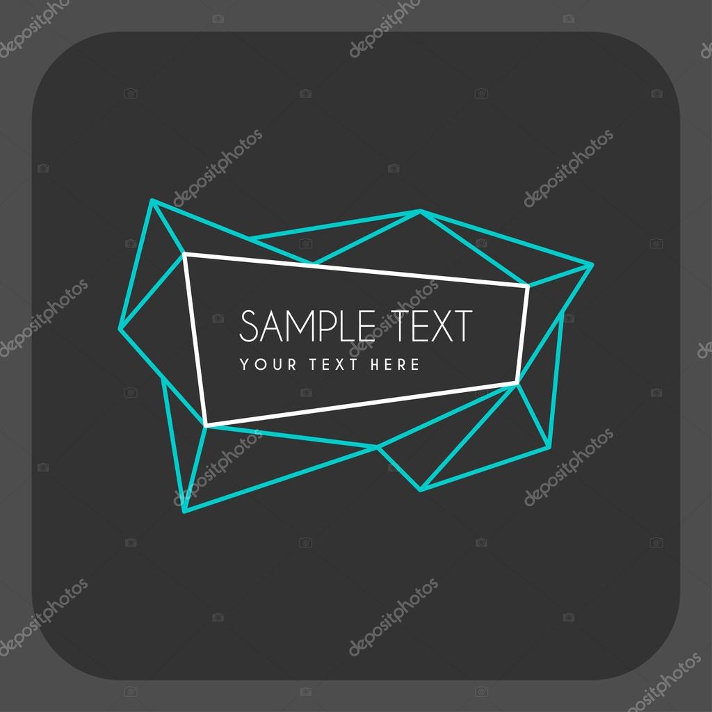 Abstract Retro Geometric Vector Line Art Decoration Frame