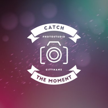 Vector Photography Logo Design Template. Retro Badge or Label.  Photo Studio