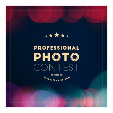 Vector Photography Logo Design Template. Retro Badge or Label.  Photo Contest