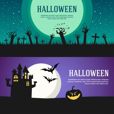 Cadılar Bayramı Web dizi afiş. Tasarım kavramları Web afiş ve promosyon malzemeleri için