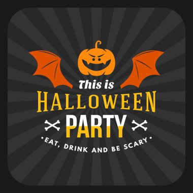 Retro Vintage Halloween Badge. Vector Illustration