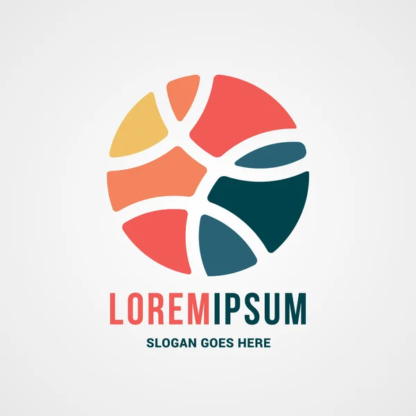 Plantilla de logotipo vectorial. Logo Globe. Forma Redonda Resumen — Archivo Imágenes Vectoriales