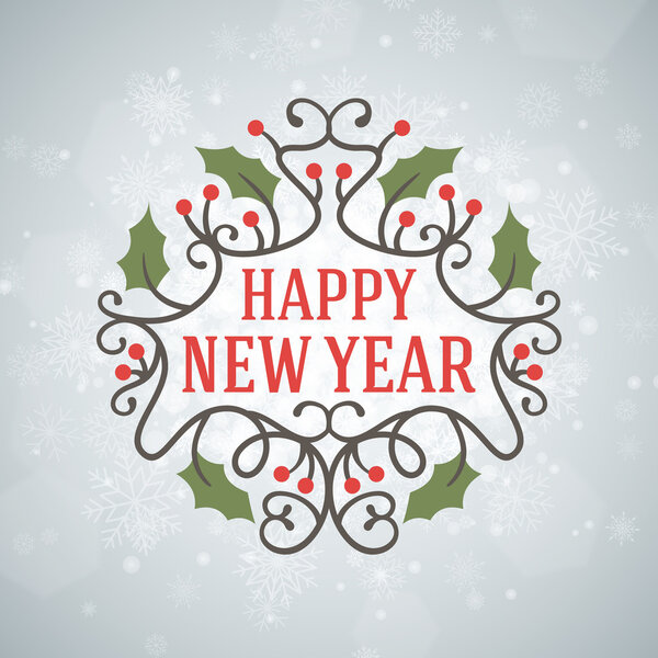 Рождественские открытки Типографические С Рождеством и с Новым годом Значок. Векторная миграция
